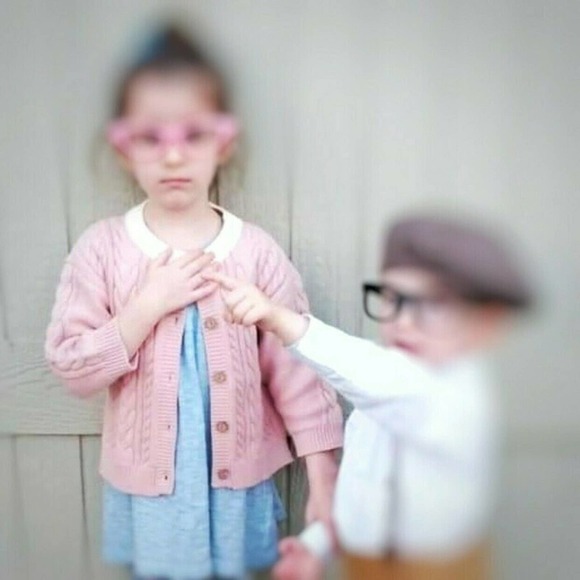 Granny Costume 3-4 Toddler "100th Day" Sweater + Glasses - Picture 3 of 3